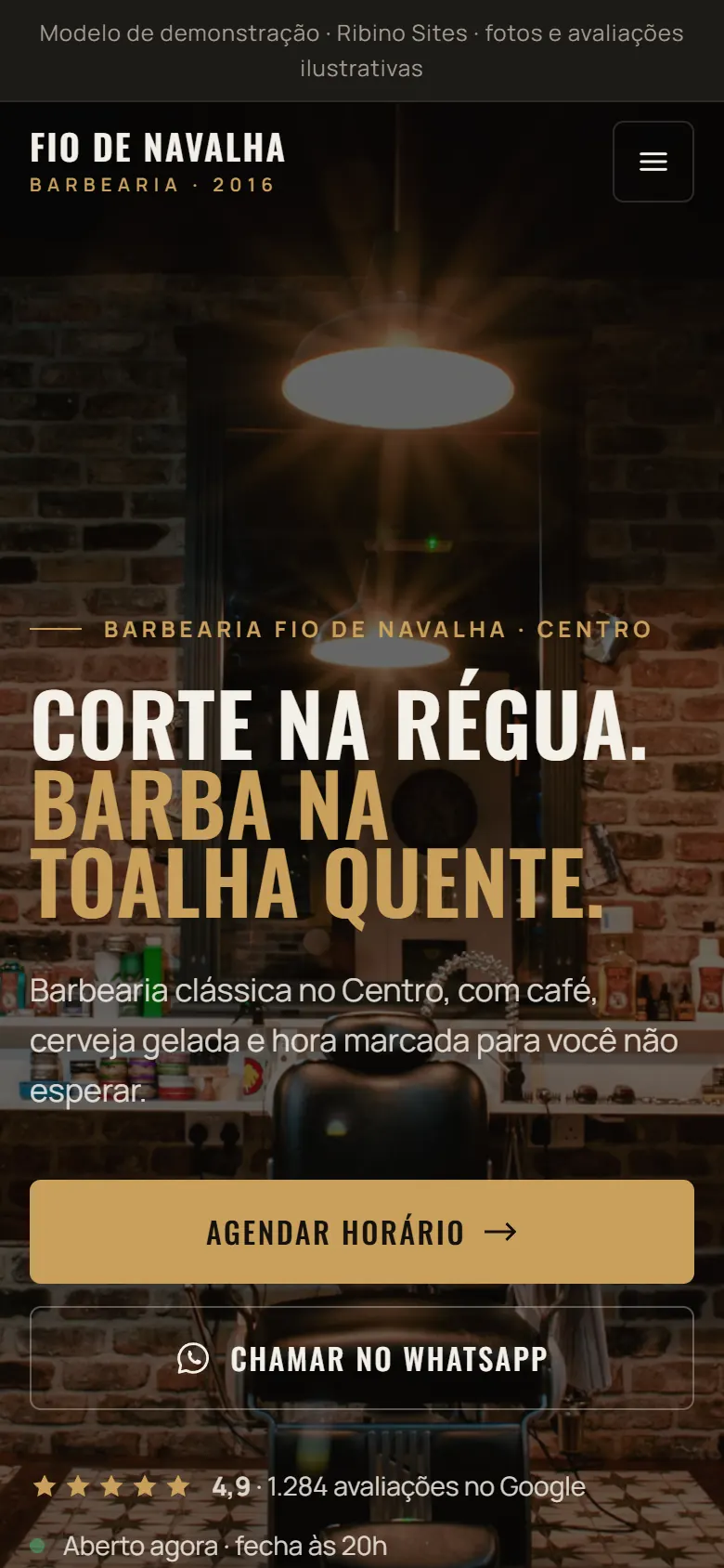 O mesmo modelo no celular